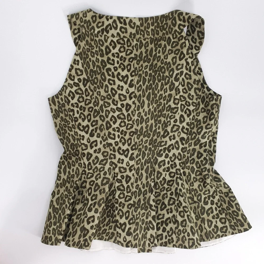 Lafayette 148 NY Cheetah Animal Print Pants & Tank Top Set Maximalism Sz 12/10 - Picture 3 of 10